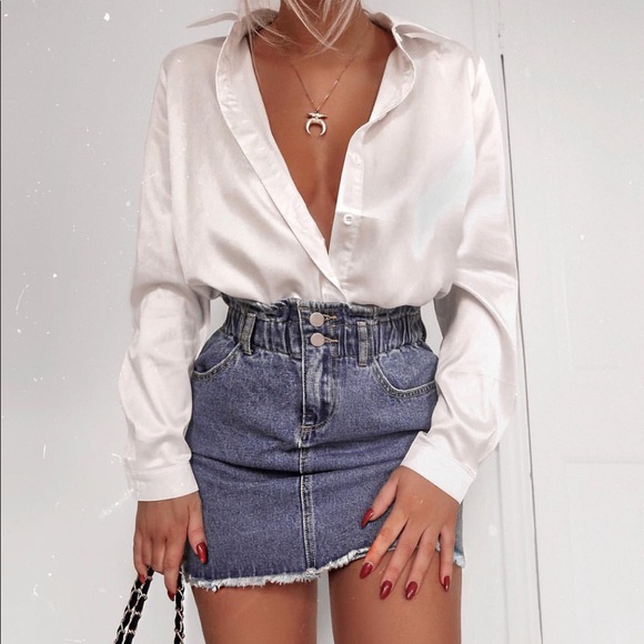 Dresses & Skirts - Denim High Waisted Skirt